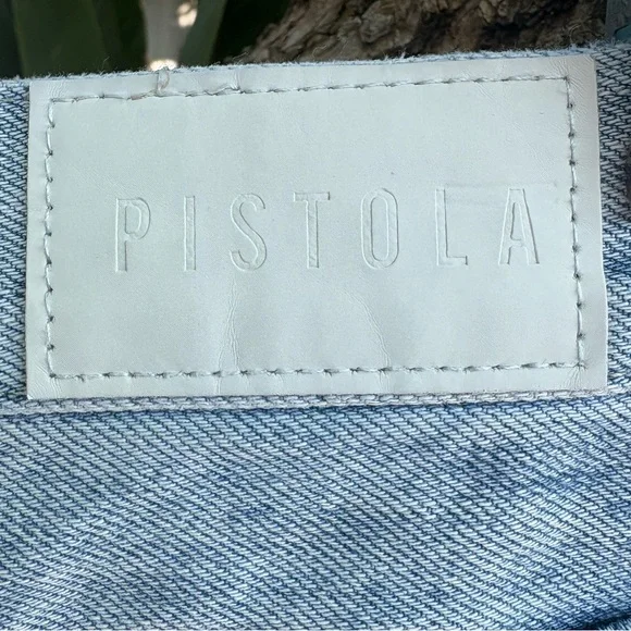 Pistola Light Blue Distressed Jean Shorts - Picture 5 of 10